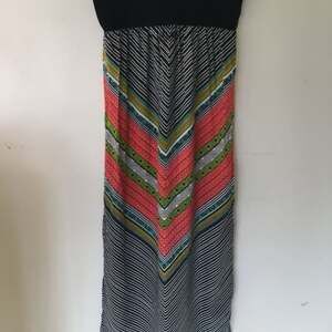 Ripcurl Maxi skirt Chevron Stripe Tribal Print Sleeveless medium Boho made in In